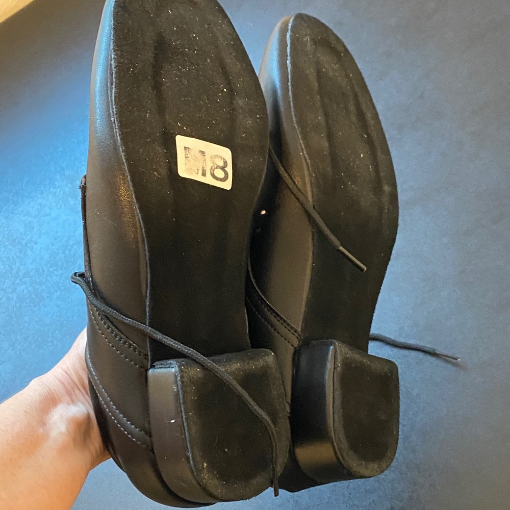 Keemi Black Leather Ballroom Dance Shoes for Men - Picture 5 of 6